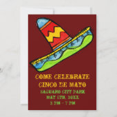 Invitations de Fiesta Cinco de Mayo Red (Dos)