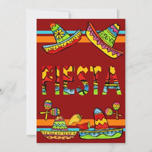 Invitations de Fiesta Cinco de Mayo Red (Devant)