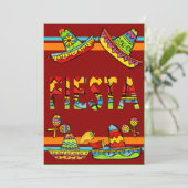 Invitations de Fiesta Cinco de Mayo Red (Debout devant)