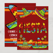 Invitations de Fiesta Cinco de Mayo Red (Devant / Derrière)