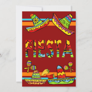 Invitations de Fiesta Cinco de Mayo Red