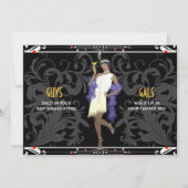 Invitations de fille d'aileron des années 20 (Dos)