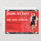 Invitations de fille d'aileron des années 20 (Devant)