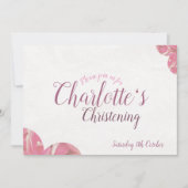 Invitations de filles à la floraison rose et blanc (Devant)