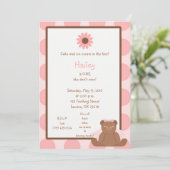 Invitations de filles à l'anniversaire de l'Ours d (Debout devant)