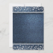Invitations de filles Denim et Diamond Baby Shower (Dos)