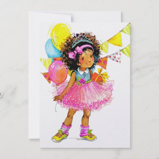 Invitations de filles mignonnes (Devant)