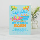 Invitations De Fin D'Été À La Fête De Piscine (Debout devant)