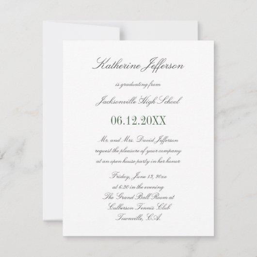 Invitations de fin d'études à l'Open House de Pic  (Dos)