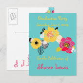 Invitations de fin d'études, carte postale (Devant / Derrière)