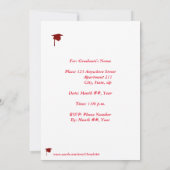 Invitations de fin d'études, Casquette rouge & Tas (Dos)