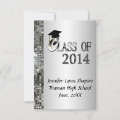 Invitations de fin d'études Classy Silver 2014 (Devant)