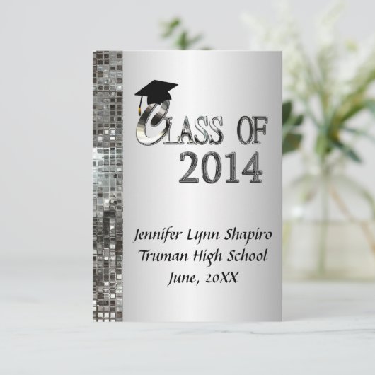Invitations de fin d'études Classy Silver 2014 (Debout devant)