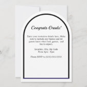 Invitations de fin d'études - Modèle (Dos)