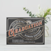 Invitations de fin d'études - Retro Vintage Foil (Debout devant)