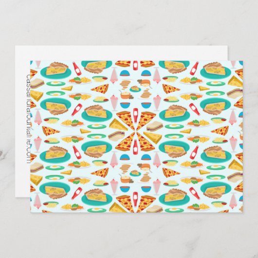 Invitations de fin gourmet (Devant / Derrière)