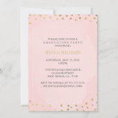 Invitations de finition de luxe rose et or (Dos)