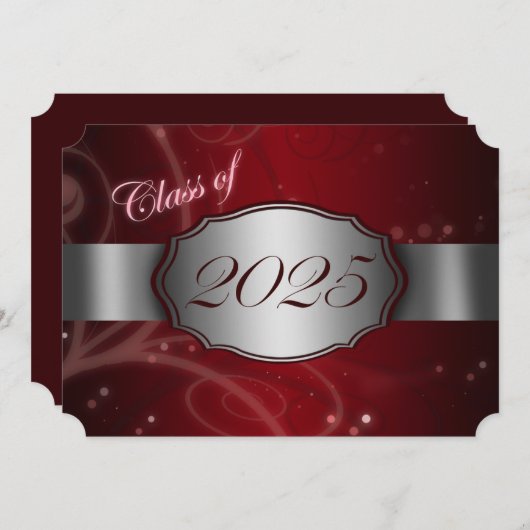 Invitations de finition Red et Silver 2025 (Devant / Derrière)