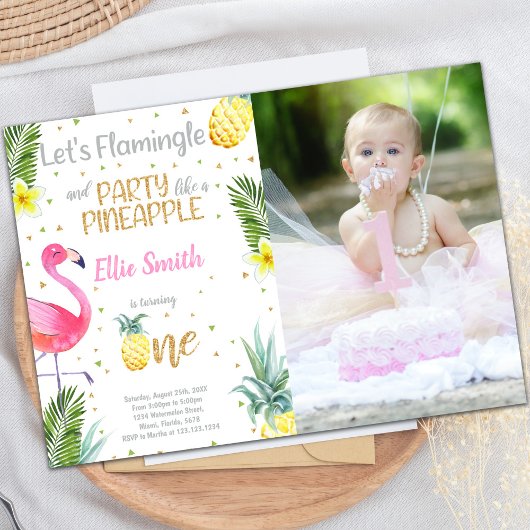 Invitations de Flamant rose photo | Invitations d'