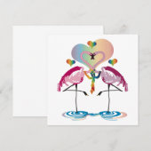Invitations de Flamants roses gays (Devant / Derrière)