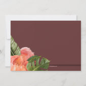 Invitations de Flamants roses tropicaux (Dos)
