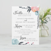 Invitations de fleurs d'aquarelle (Debout devant)