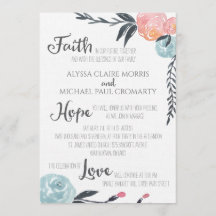 Invitations de fleurs d'aquarelle