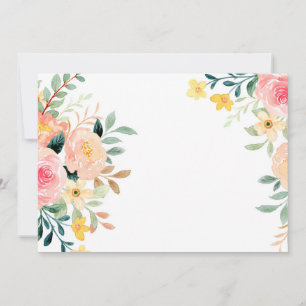 Invitations de fleurs d'aquarelle de ressort blanc