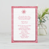 Invitations de fleurs de dentelle rose (Debout devant)