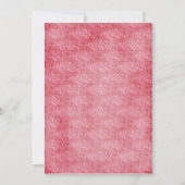 Invitations de fleurs de dentelle rose (Dos)