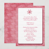 Invitations de fleurs de dentelle rose (Devant / Derrière)