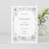 Invitations de fleurs de Mariage rustique personna (Debout devant)