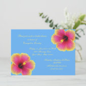Invitations de fleurs d'Hibiscus bleu tropical (Debout devant)
