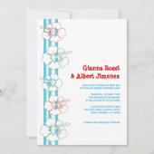 Invitations de fleurs d'Hibiscus| Mariage| Anniver (Devant)