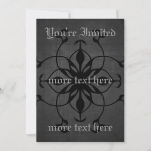 Invitations de fleurs gothiques foncées pour perso