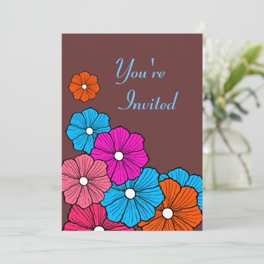 Invitations de fleurs hawaiiennes (Debout devant)
