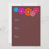 Invitations de fleurs hawaiiennes (Dos)