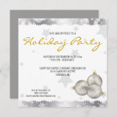 Invitations de flocon de neige de fête de vacances (Devant / Derrière)