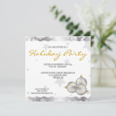 Invitations de flocon de neige de fête de vacances (Debout devant)