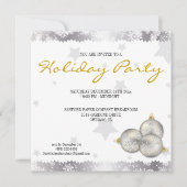 Invitations de flocon de neige de fête de vacances (Devant)