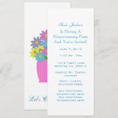 Invitations de Flower Bouquet Houseclimate Party (Devant / Derrière)