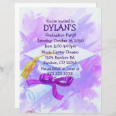 Invitations de flyer de la fête de remise de diplô (Devant / Derrière)