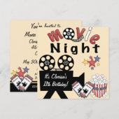 Invitations de folie de soirée cinéma (Devant / Derrière)