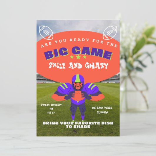 Invitations de football Big Game Watch Party (Debout devant)