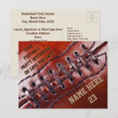 Invitations de football personnalisées pas chères  (Devant / Derrière)