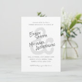 Invitations de format manuscrit Amperset PHOTO (Debout devant)