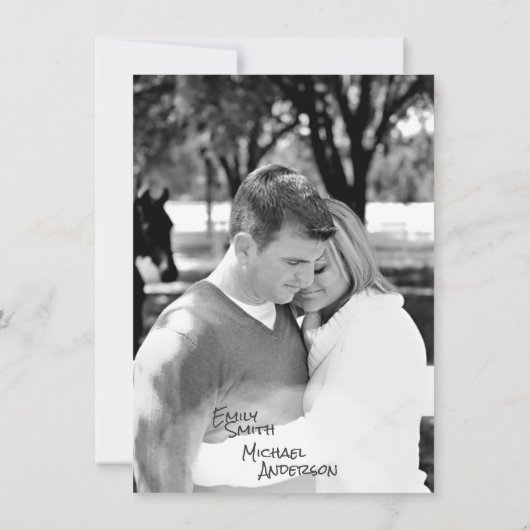 Invitations de format manuscrit Amperset PHOTO (Dos)