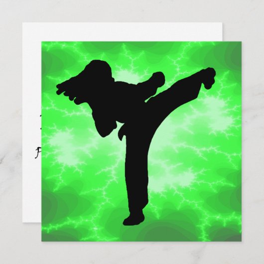 Invitations de foudre d'arts martiaux (Devant / Derrière)