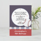 Invitations de Fun Baseball Boys Anniversaire (Debout devant)