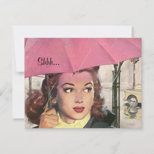 Invitations de Fun Retro Surprise Fête de l'mariée (Devant)